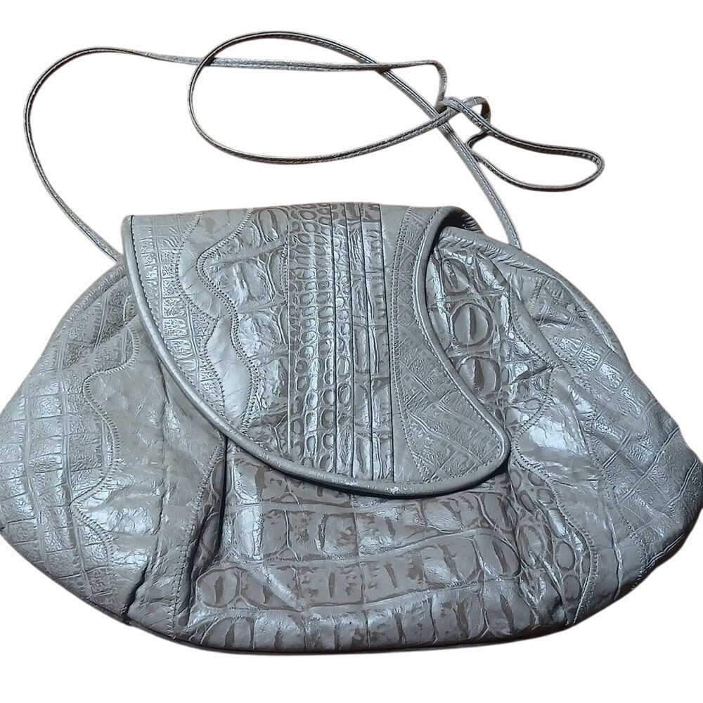 FIFTH AVENUE‎ HANDBAG TAN SHOULDER STRAP VINTAGE LEATHER - Picture 2 of 9